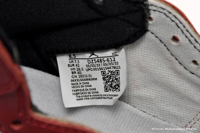 Official Maikesneakers Lost 1 Found and OG High Retro DZ5485-612 Chicago Jordan 0728
